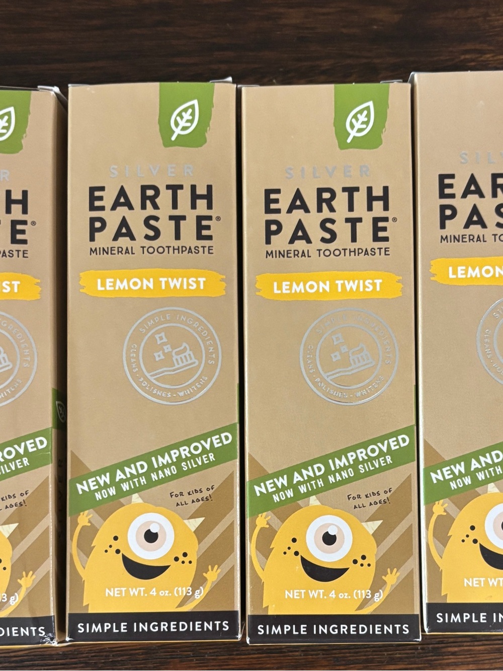 Redmond Mineral Toothpaste - Lemon Twist Yellow Box